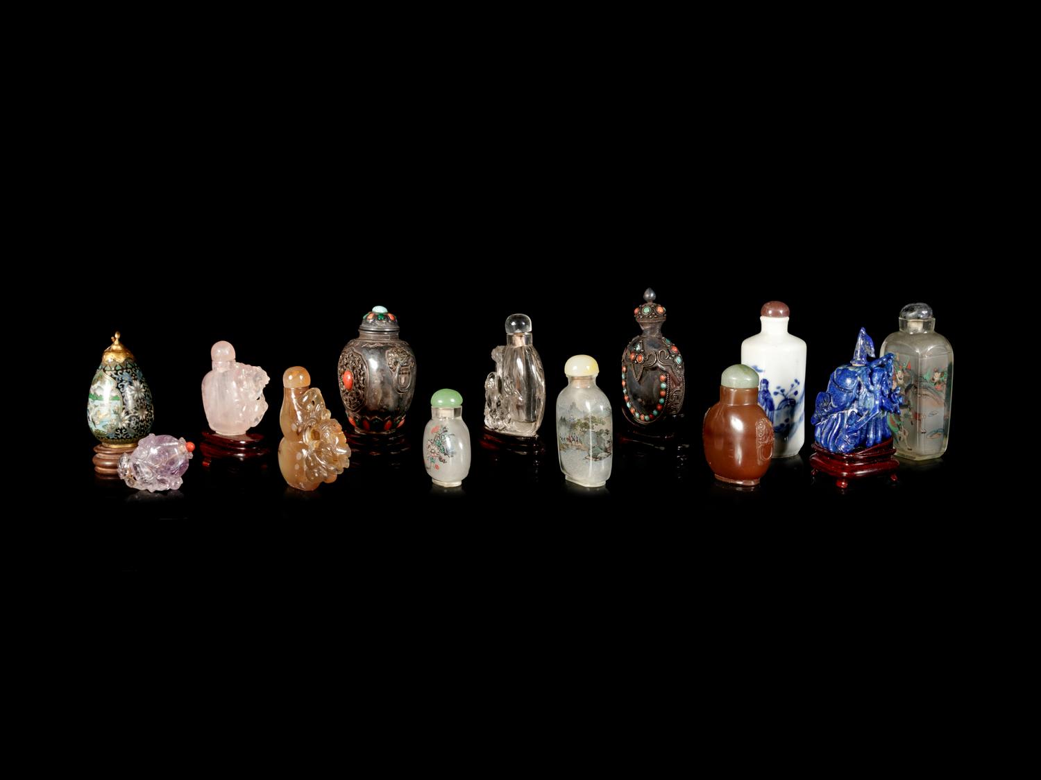 Thirteen Chinese Snuff Bottles