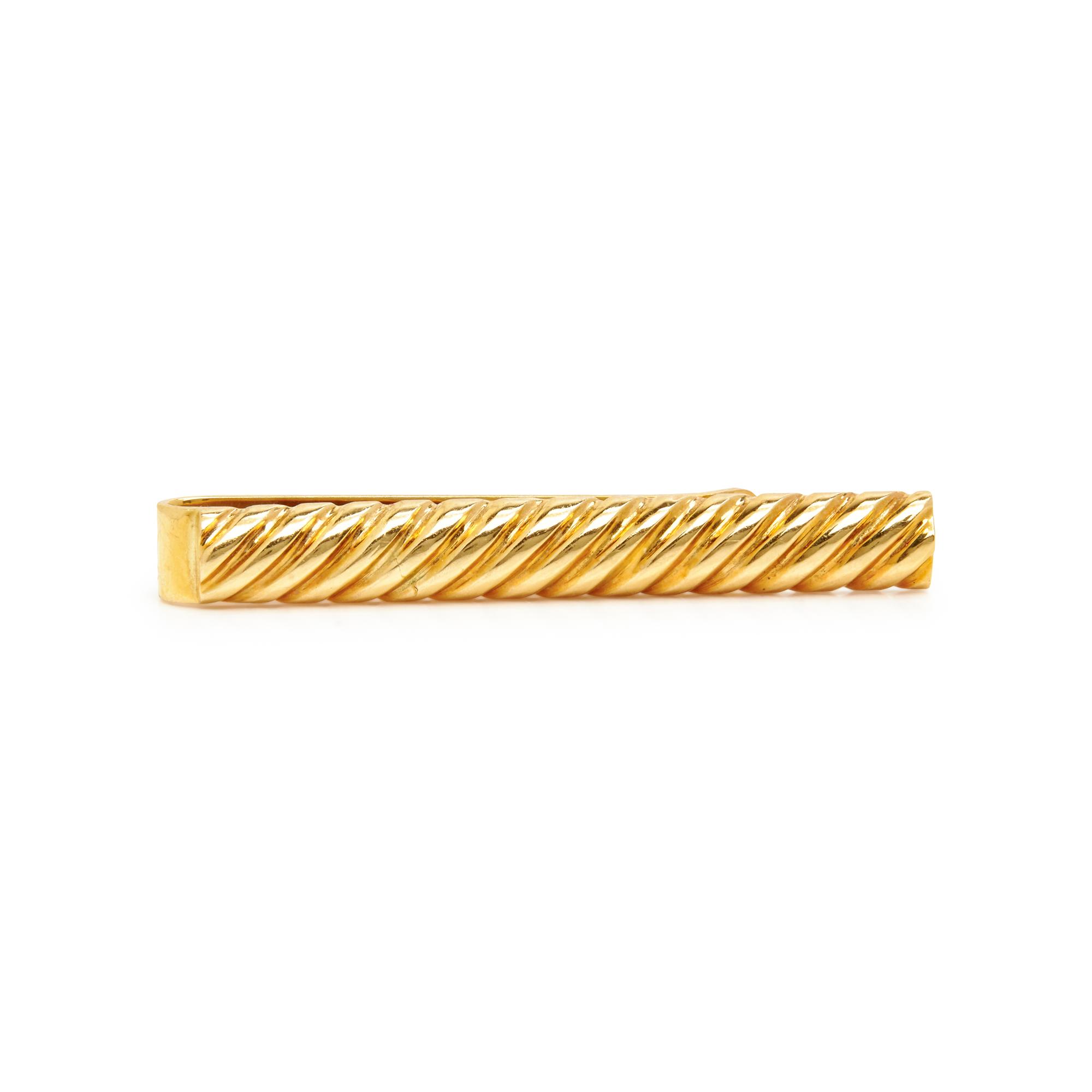 COLLECTION OF SIGNED YELLOW GOLD TIE BARS