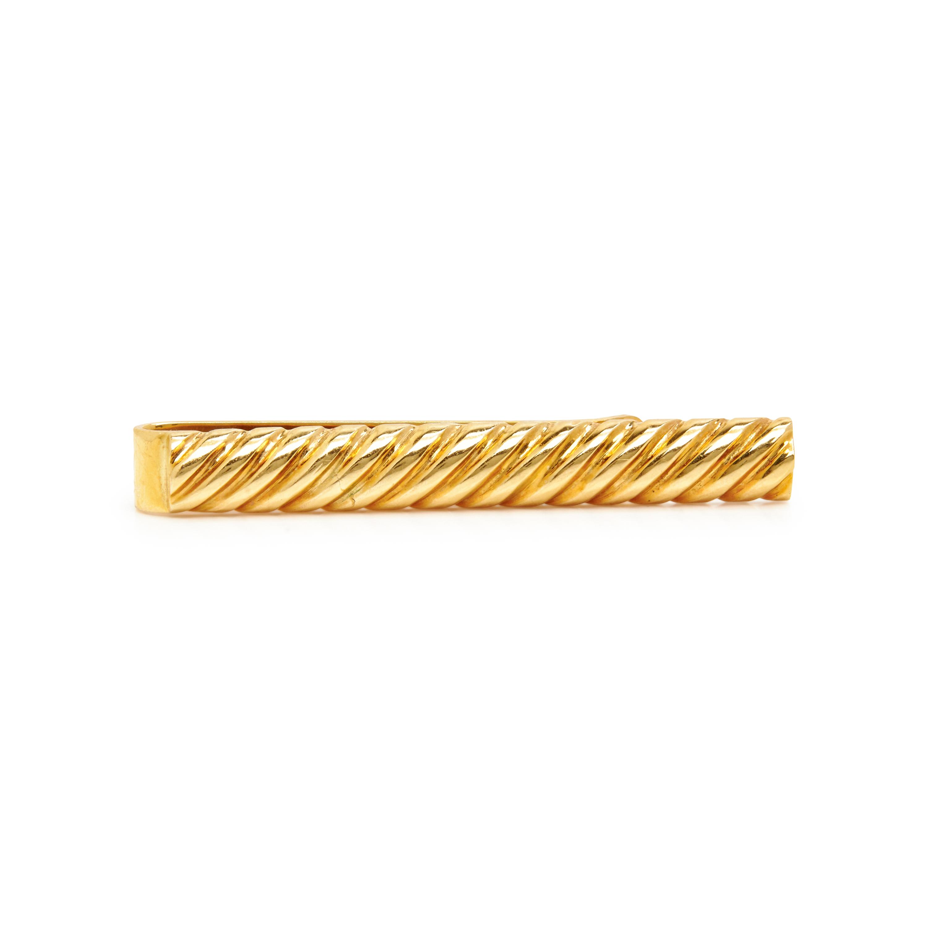 COLLECTION OF SIGNED YELLOW GOLD TIE BARS