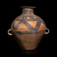 A Chinese Neolithic Painted Pottery Vessel, Majiayao Culture, Banshan Type — 馬家窯文化（半山類型）彩陶雙耳罐