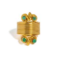 YELLOW GOLD AND EMERALD RING