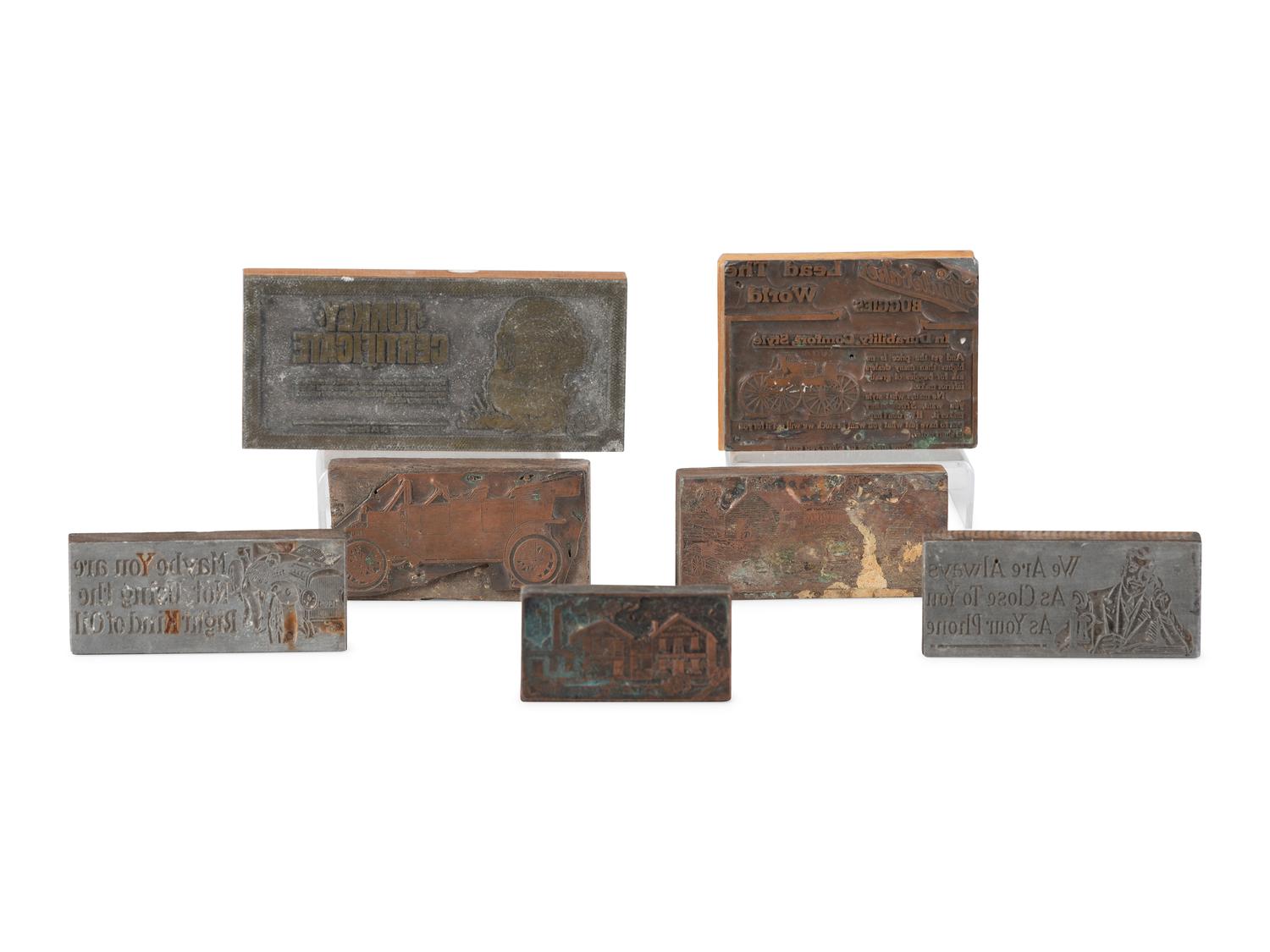 Seven Advertising Printing Blocks