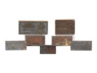 Seven Advertising Printing Blocks