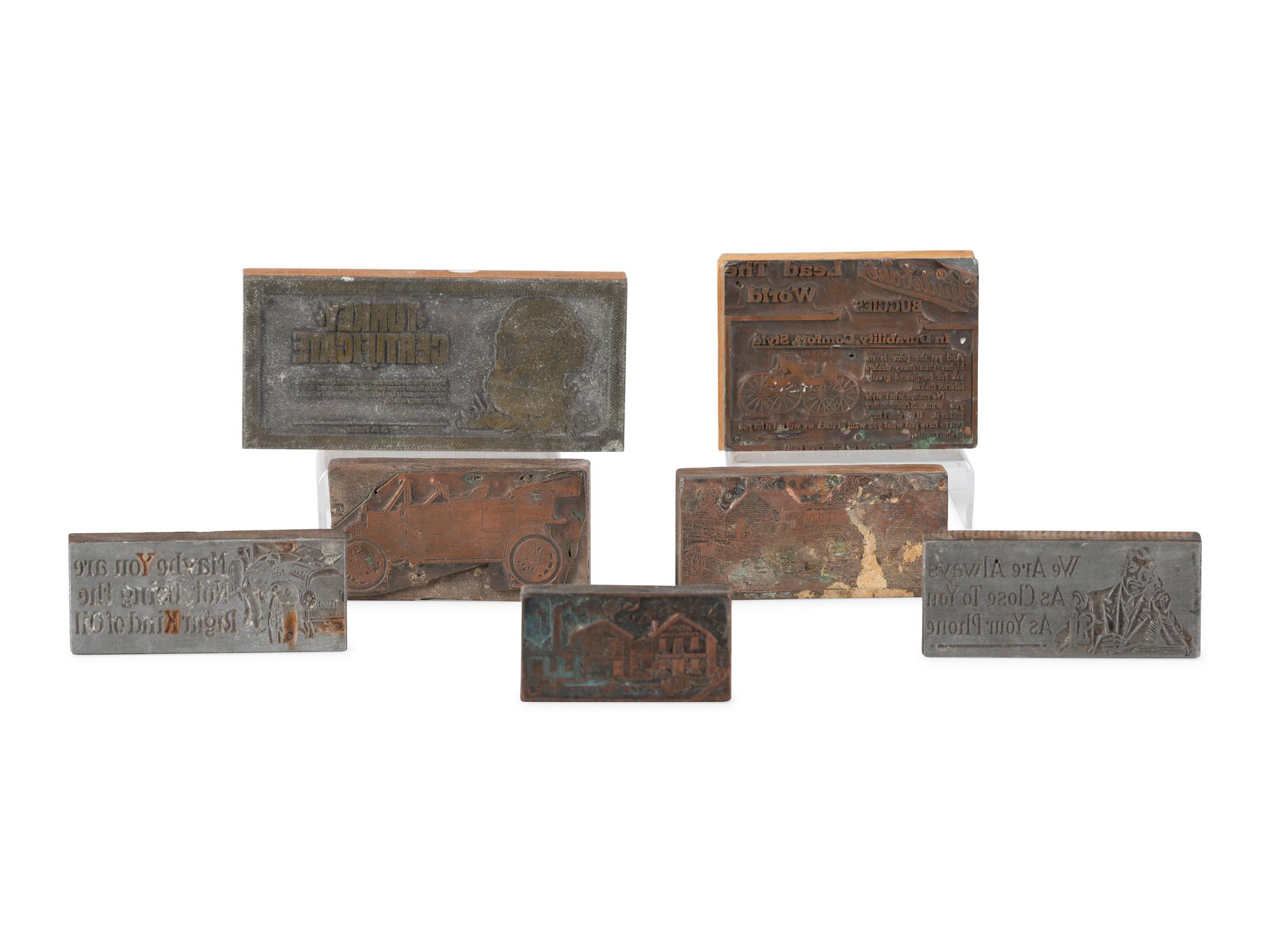 Seven Advertising Printing Blocks