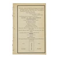 [Lincoln, Abraham] Abraham Lincoln Funeral Program with Order of Procession for Washington, D.C., April 17, 1865