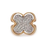 SONIA B., BICOLOR GOLD AND DIAMOND RING