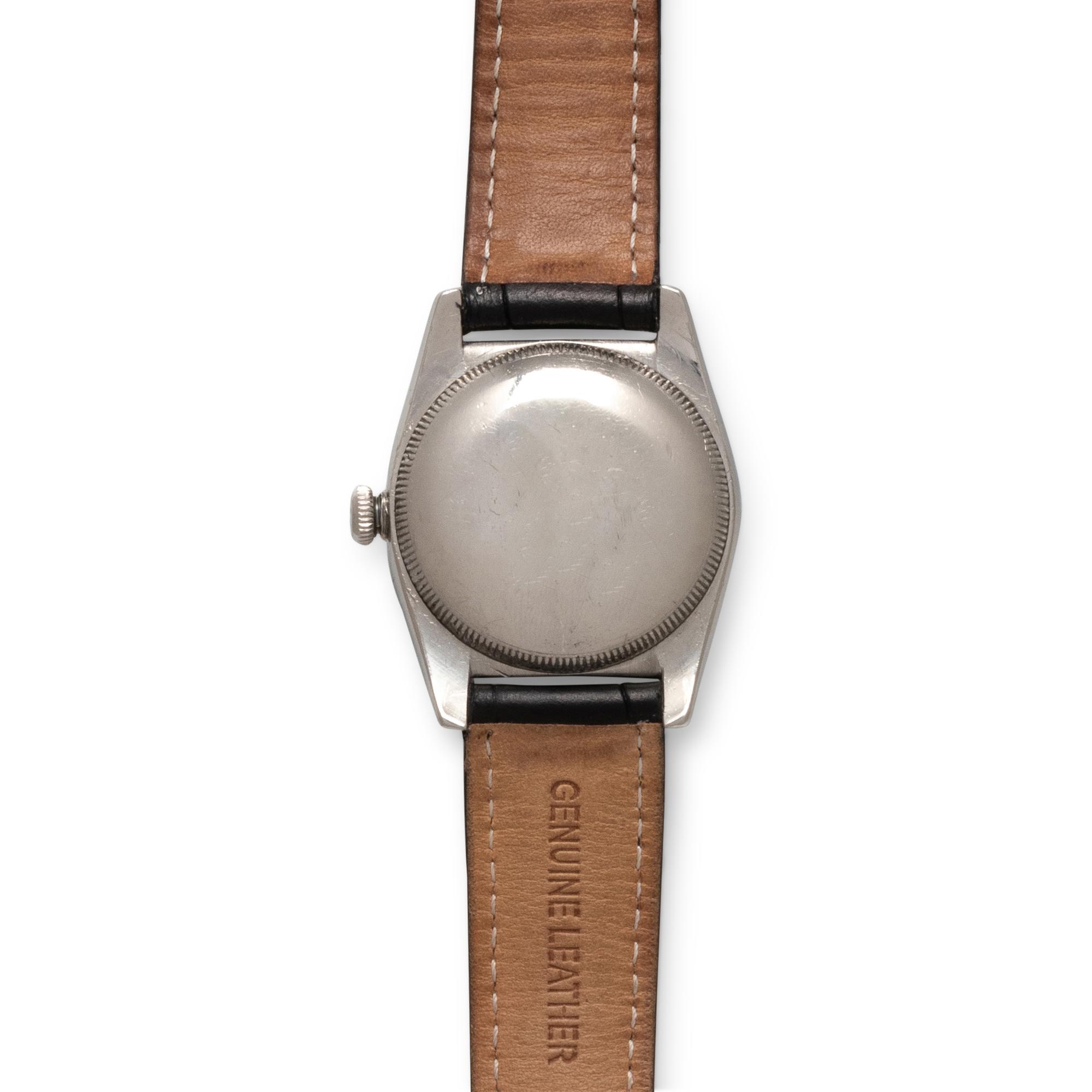 ROLEX, REF. 5011 STAINLESS STEEL AND ROSE GOLD 'OYSTER PERPETUAL BUBBLEBACK' WATCH