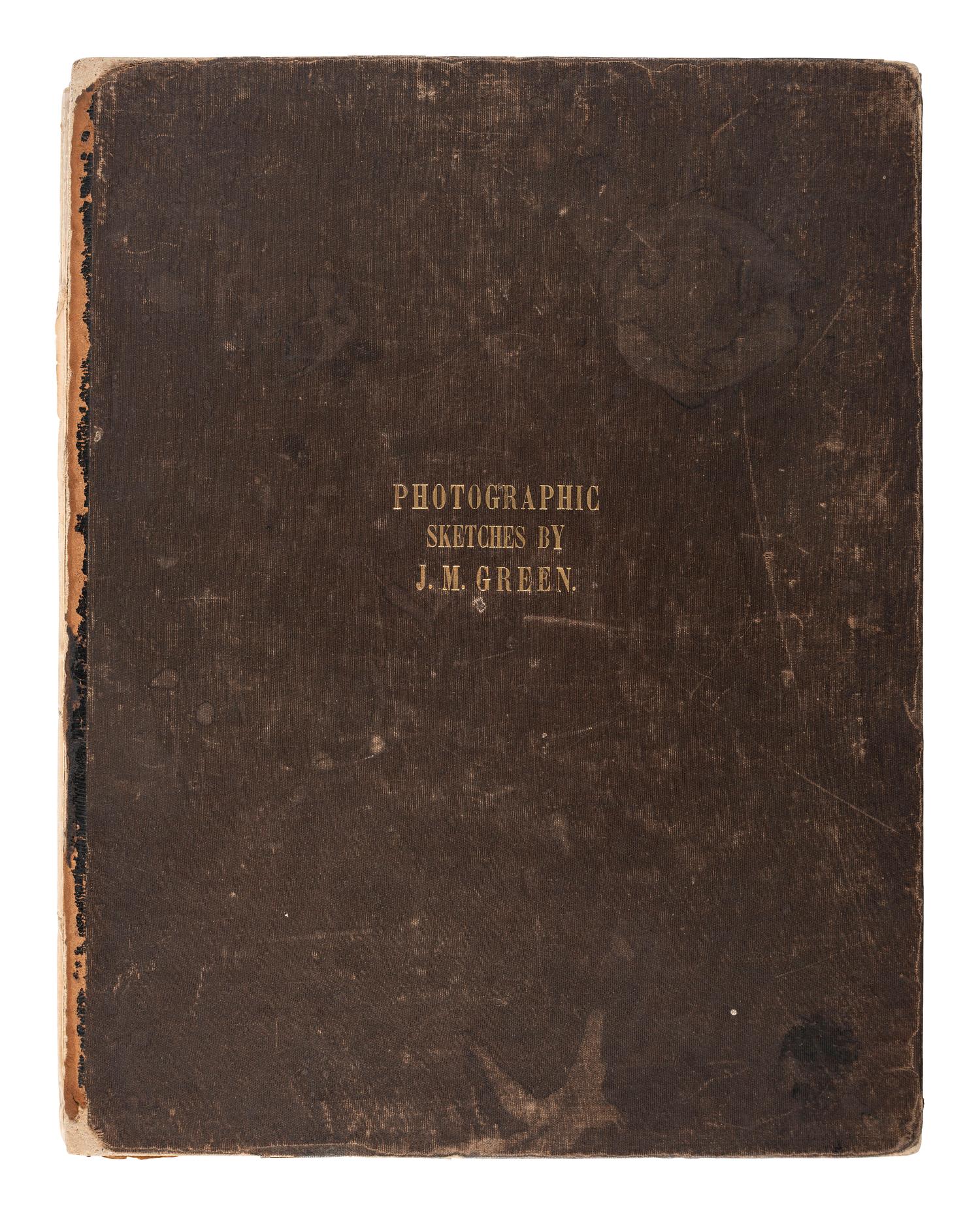 [EARLY PHOTOGRAPHY]. GREENE, Jeremiah M. (b. 1825), photographer. Photographic sketchbook containing 14 images. [ With: ] Civil War letters.