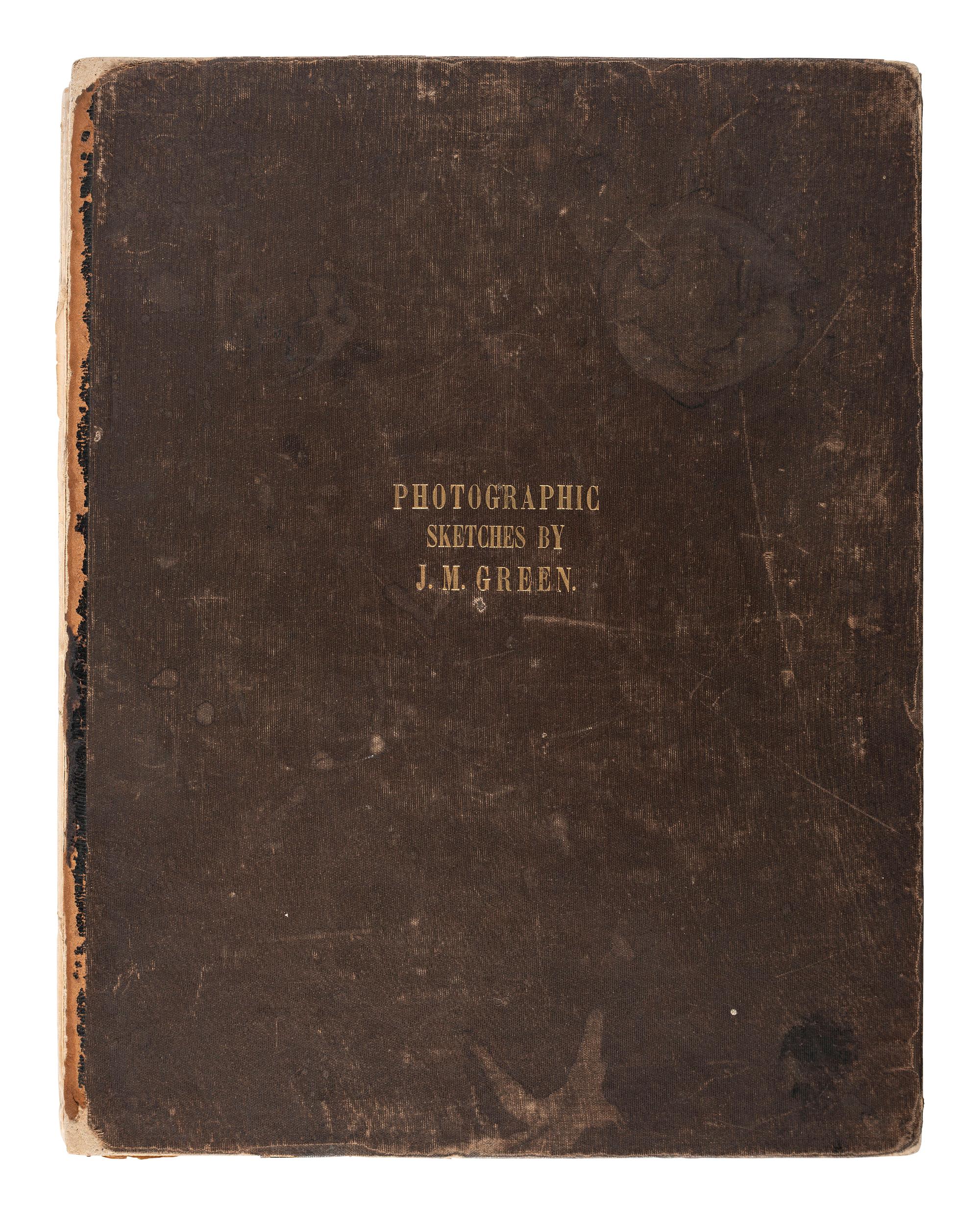 [EARLY PHOTOGRAPHY]. GREENE, Jeremiah M. (b. 1825), photographer. Photographic sketchbook containing 14 images. [ With: ] Civil War letters.