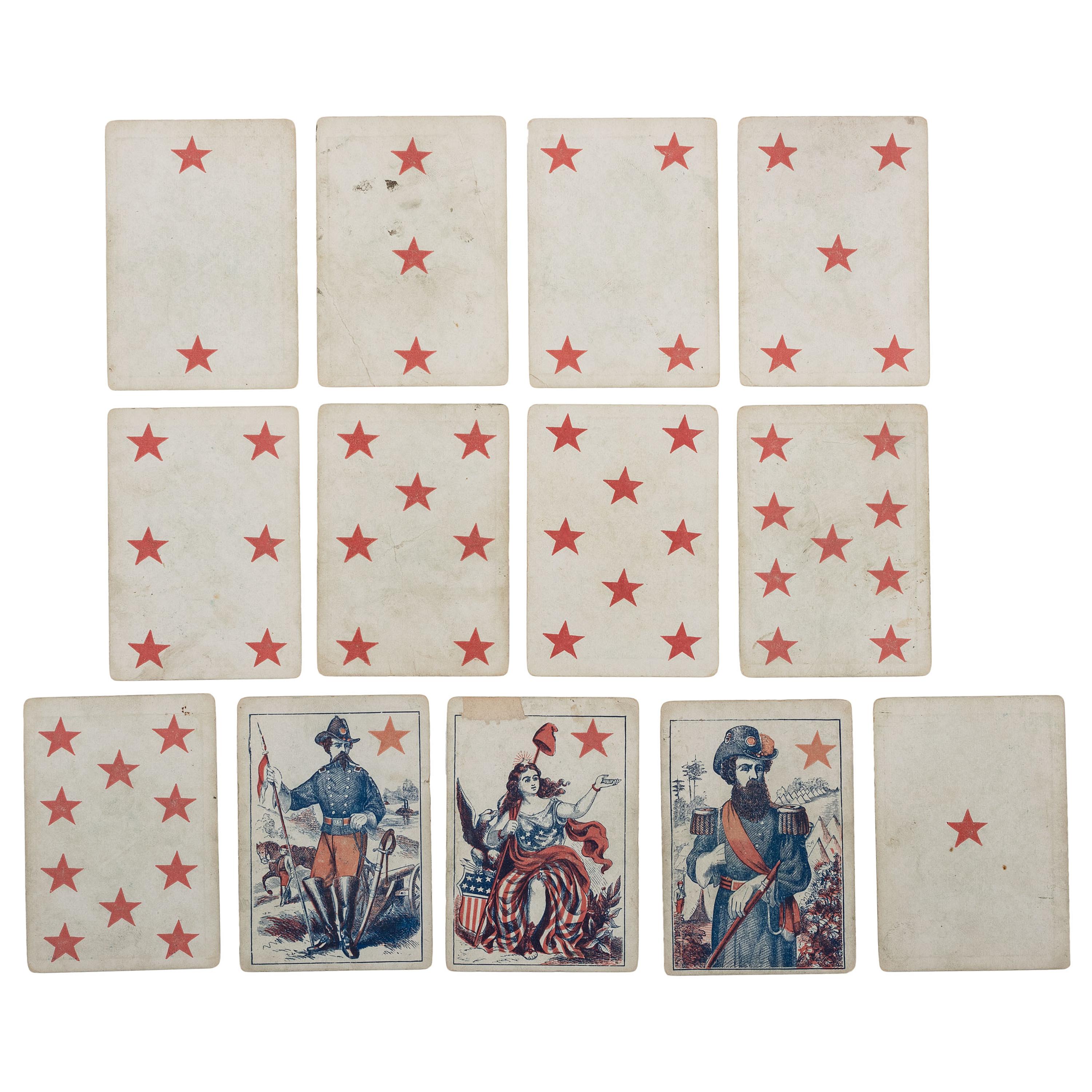 Union Playing Cards . New York: American Card Co., [ca 1864]. Complete set of Civil War playing cards with original box.