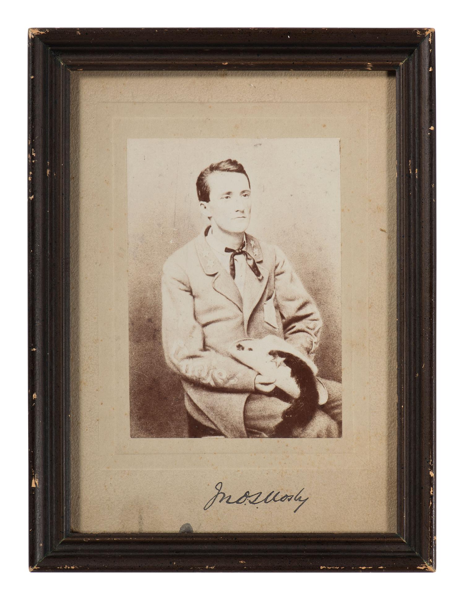 [MOSBY, JOHN S. (1833-1916)]. Autographed portrait of Mosby inscribed to his daughter, Ada B. Mosby.