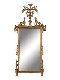 An Italian Neoclassical Carved Giltwood Mirror