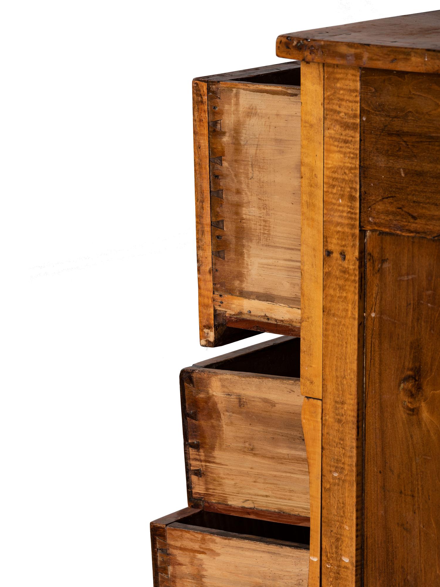 A Late Classical Tiger Maple Chest of Drawers