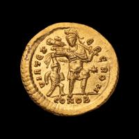 [ANCIENT] EASTERN ROMAN EMPIRE. Theodosius II (c. 441 AD), Av Solidus (4.4g)