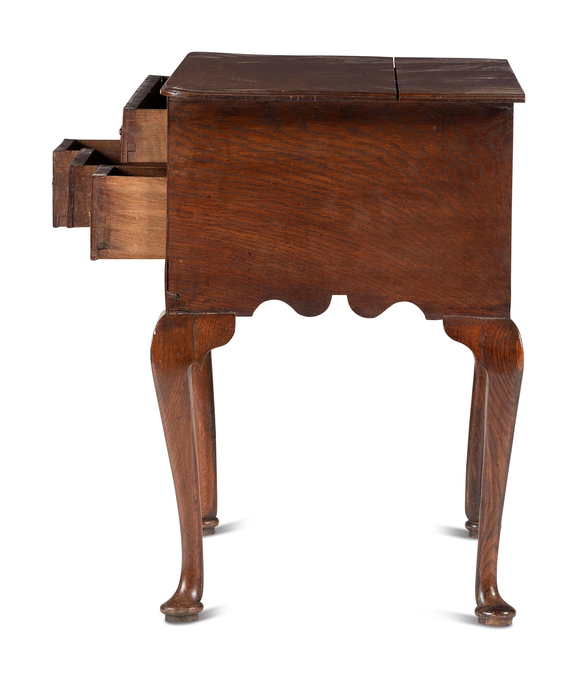 A Queen Anne Carved Oak Dressing Table