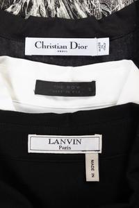Six Designer Short Sleeve Button Down Tops, Including Dior, Lanvin, The Row