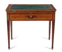 A Directoire Mahogany Drafting Table Height 29 1/2 x width 34 3/8 x depth 20 1/4 inches (closed). — CIRCA 1800