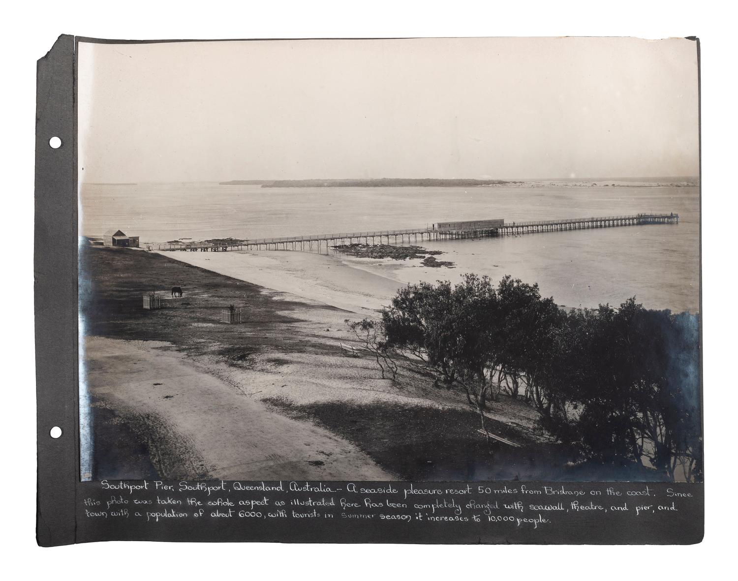 [EARLY PHOTOGRAPHY] -- [AUSTRALIA]. Album containing photographs of Queensland, Australia, incl. images of landscapes, timber hauling, and aboriginal Australians.
