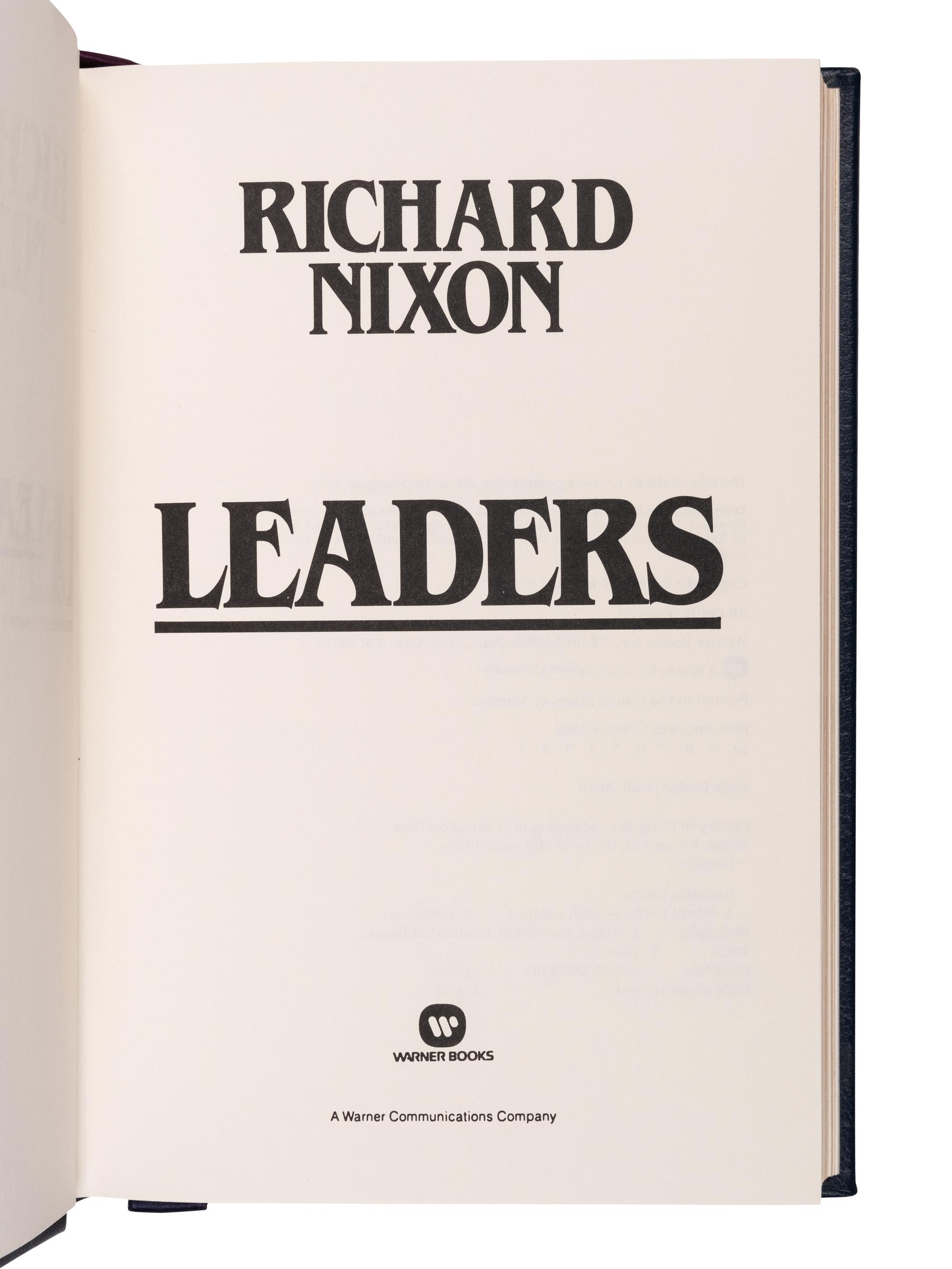 NIXON, Richard M. (1913-1994). The Real War . New York: Warner Books, 1980.