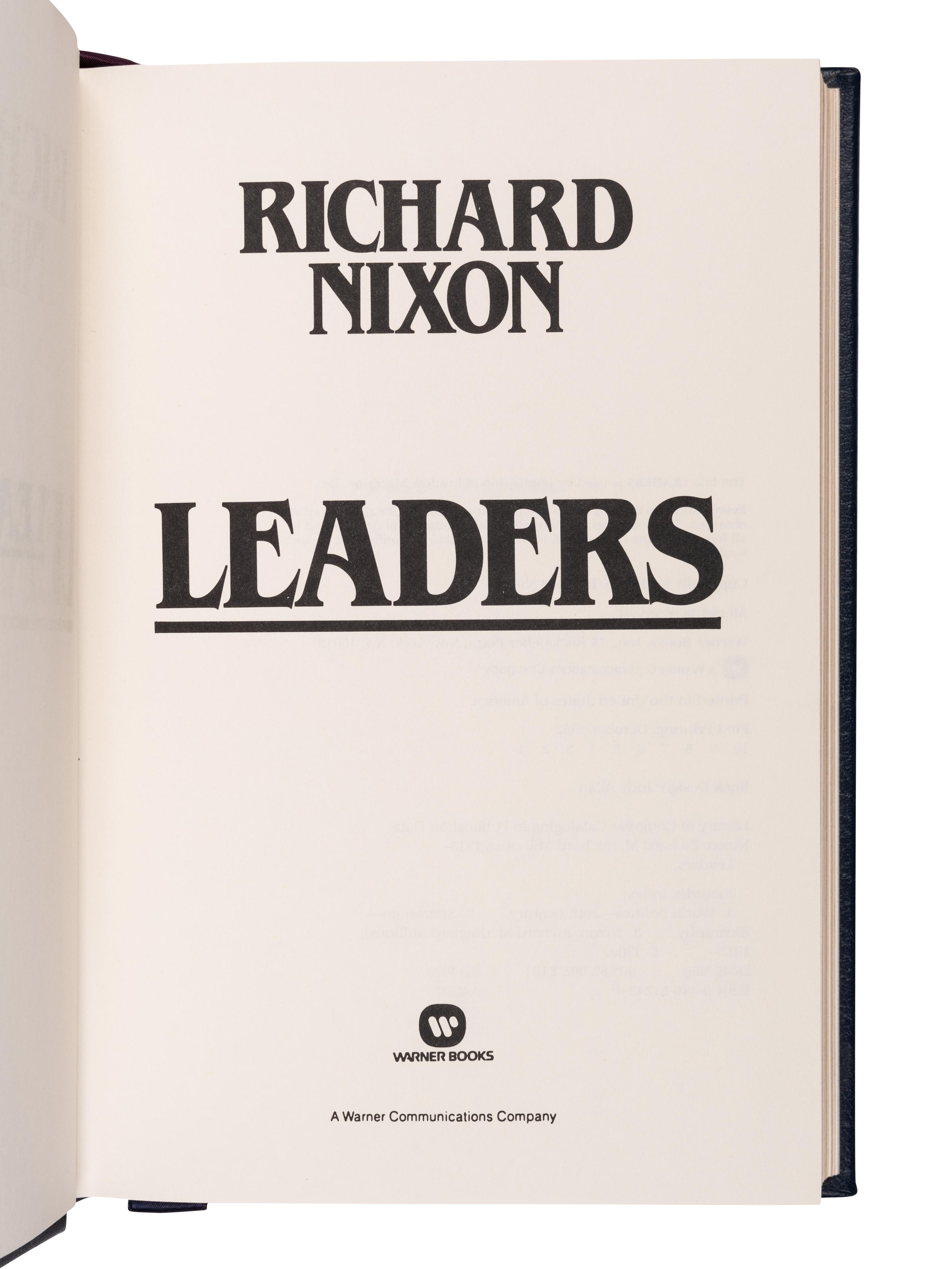 NIXON, Richard M. (1913-1994). The Real War . New York: Warner Books, 1980.