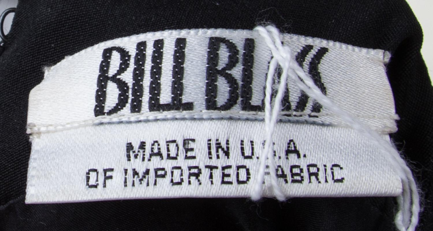 A Bill Blass Black Cocktail Dress, Size 14.
