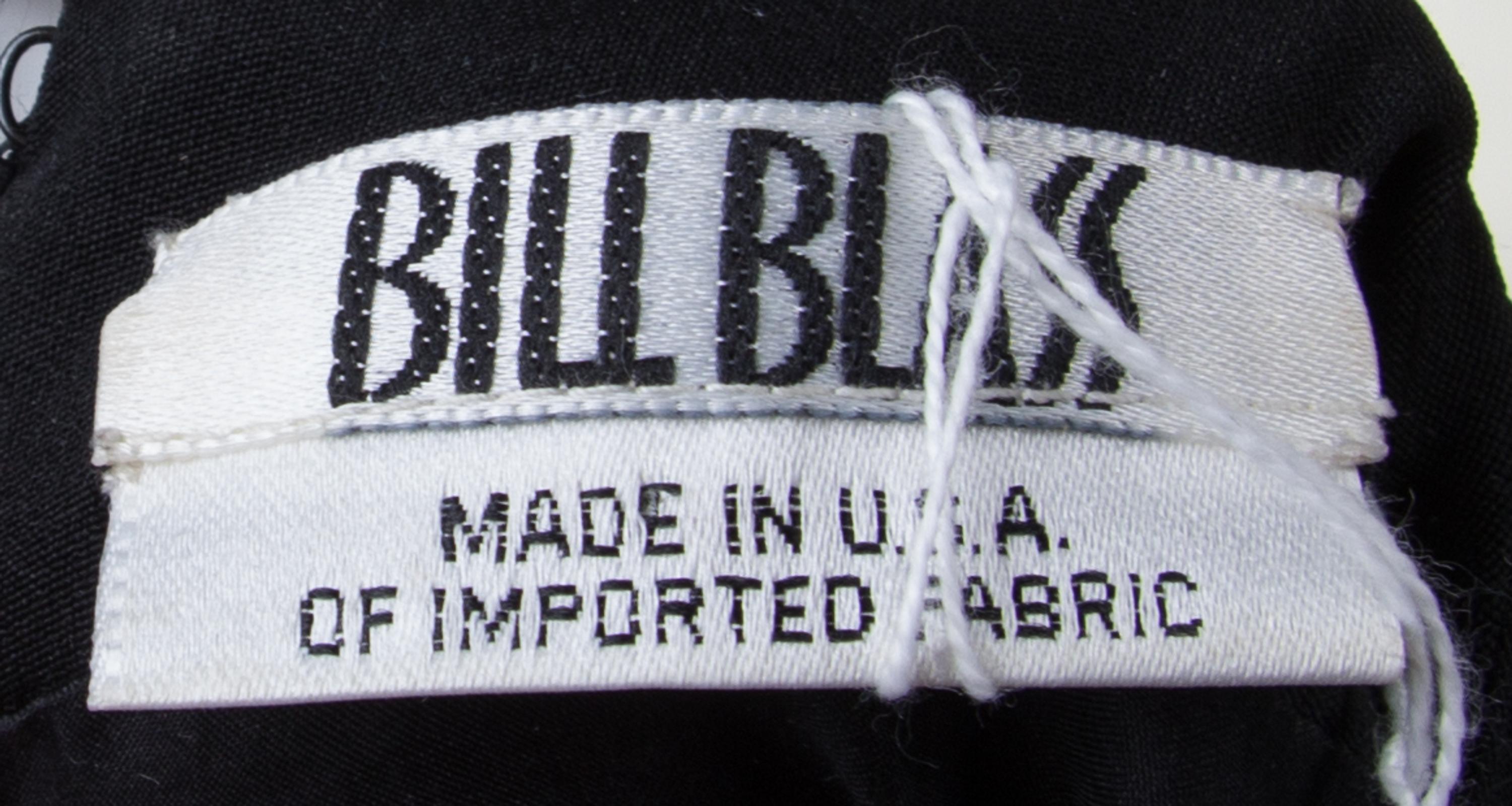 A Bill Blass Black Cocktail Dress, Size 14.