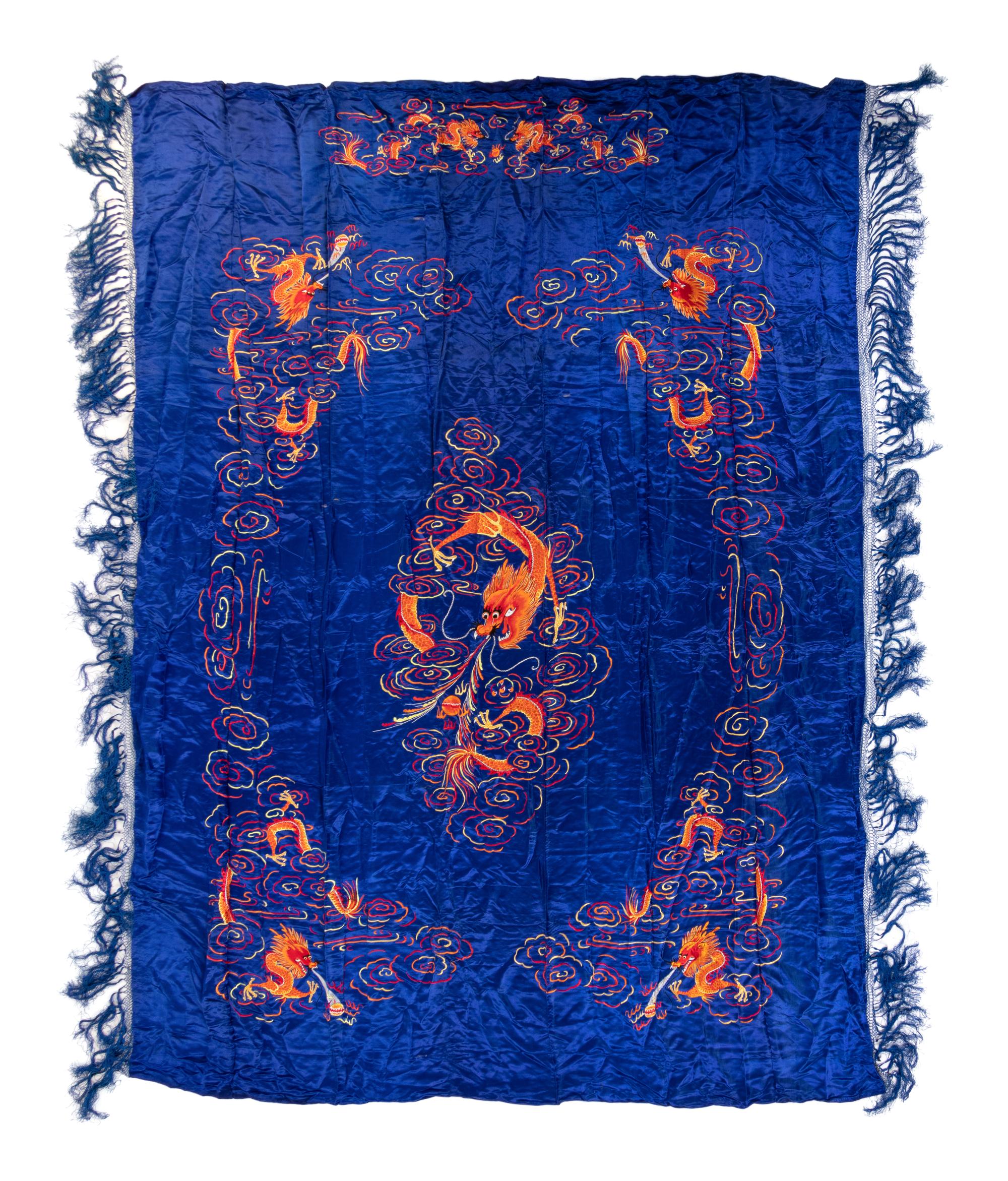 A Large Group of Chinese Embroidered Silk Panels