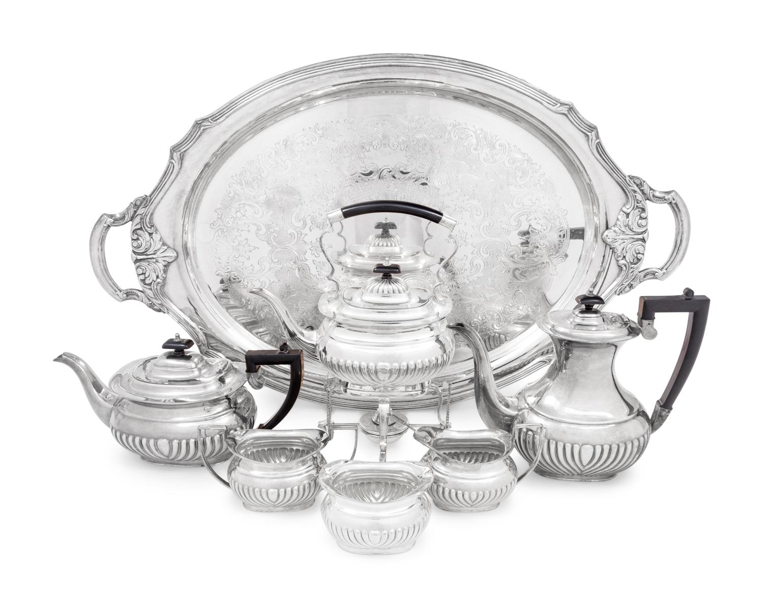 An English Silver-Plate Tea Service