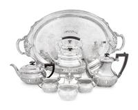 An English Silver-Plate Tea Service