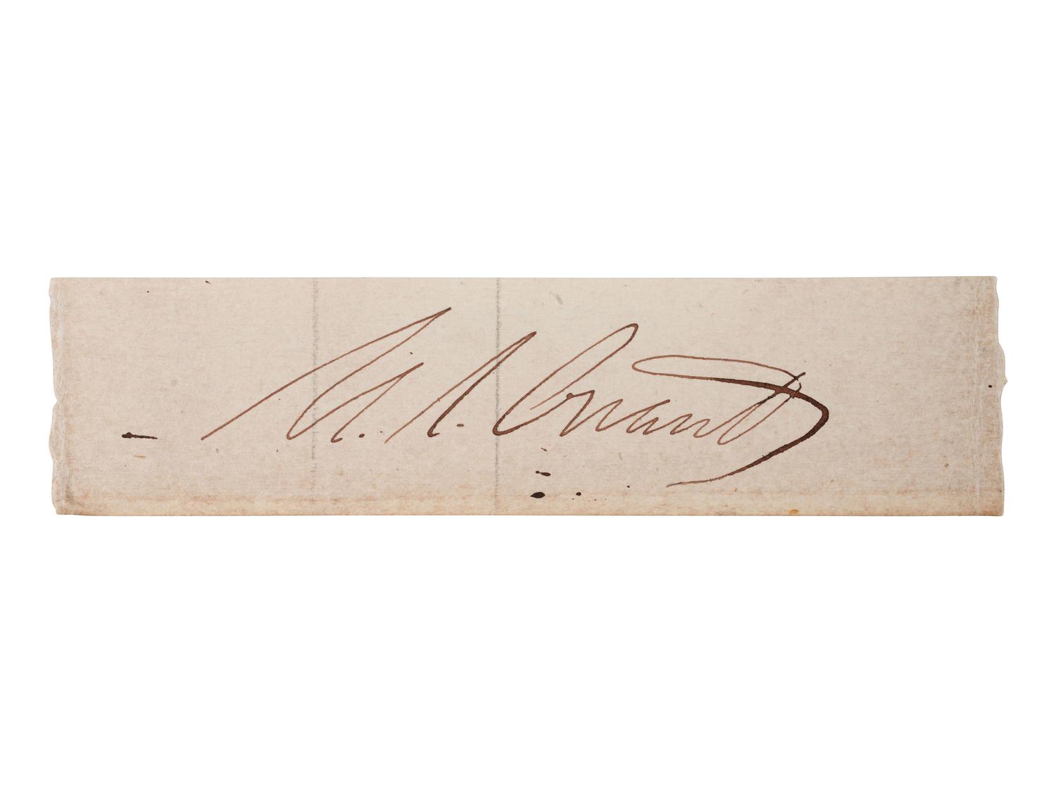GRANT, Ulysses S. (1822-1885). Clipped signature ("U.S. Grant").
