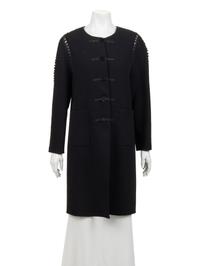 Ralph Rucci Wool Crepe Jacket with Satin Ribbon Seaming