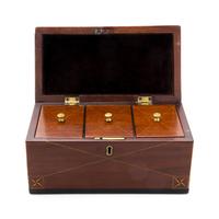 An English Marquetry Tea Caddy