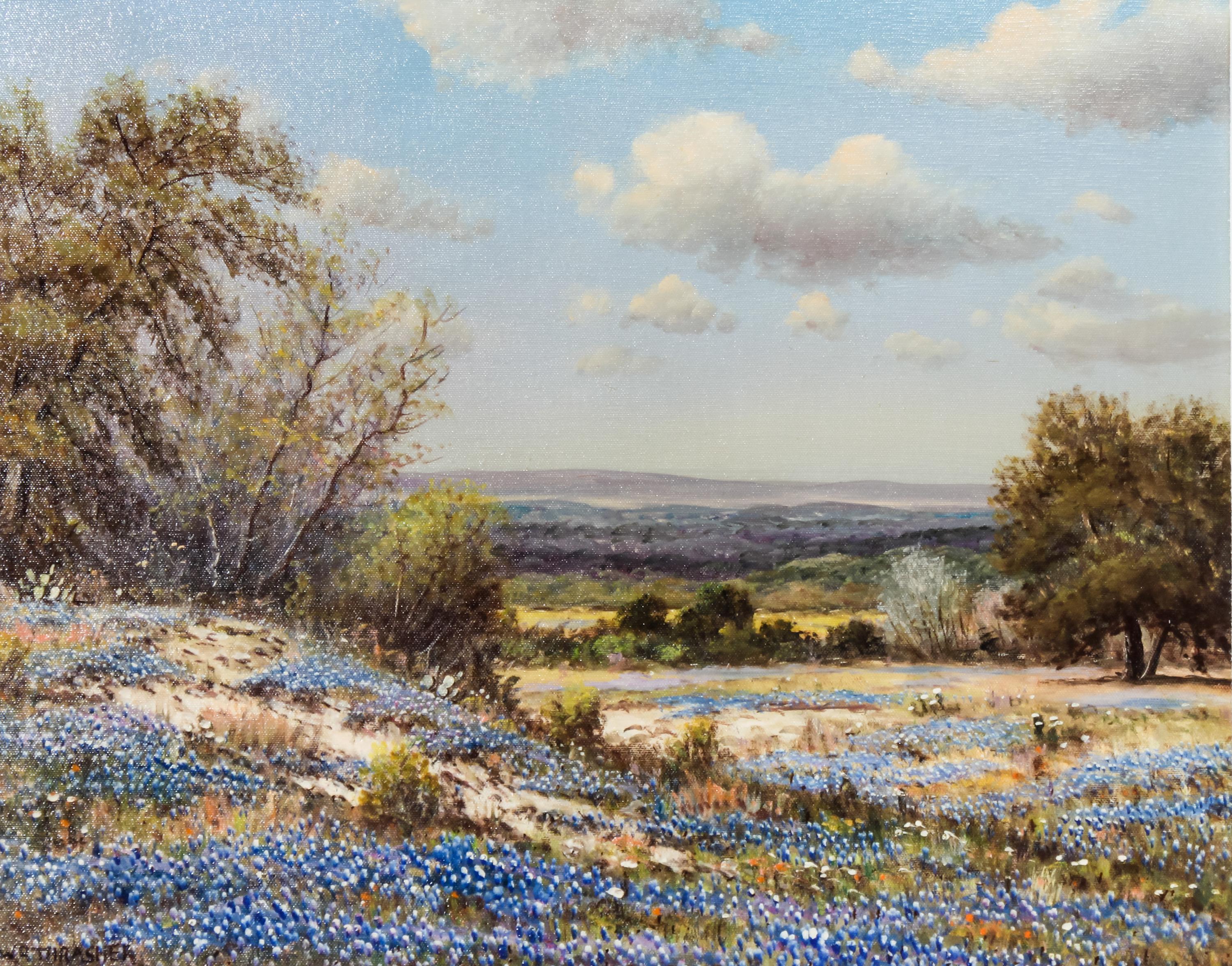 William Thrasher, (American, b. 1908-1997), Blue Bonnet Landscape