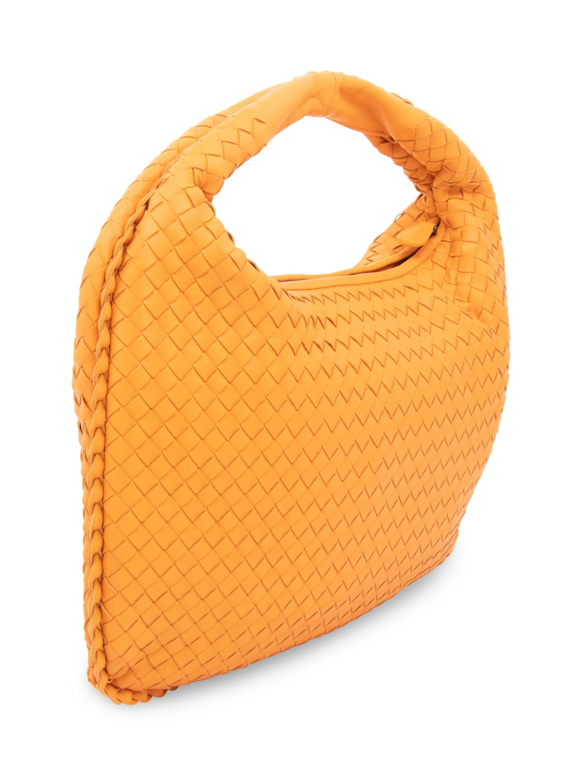 BOTTEGA VENETA, TANGERINE INTRECCIATO HOBO BAG