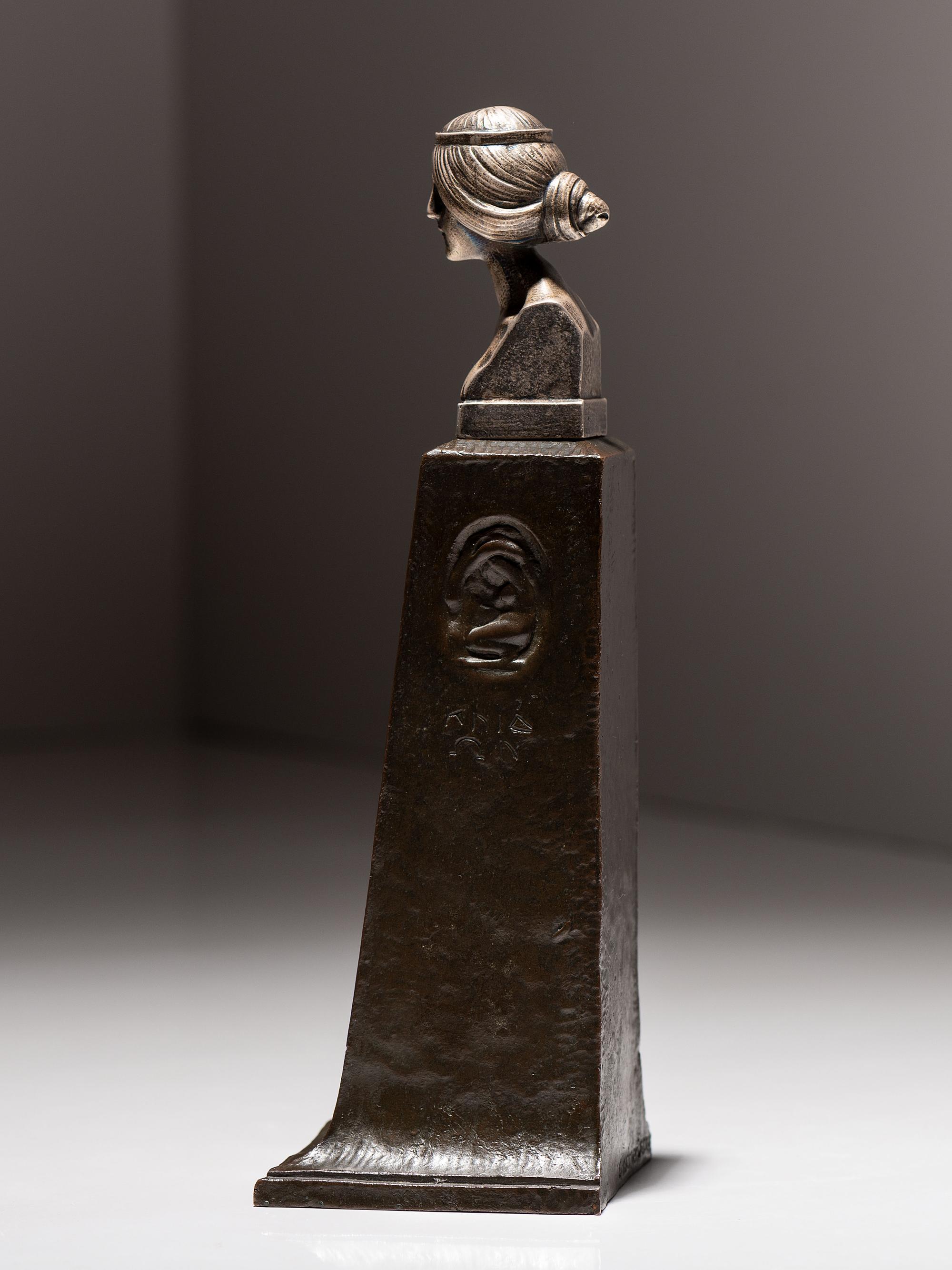 'Ares' Silver Seal with Pedestal Base, c. 1900