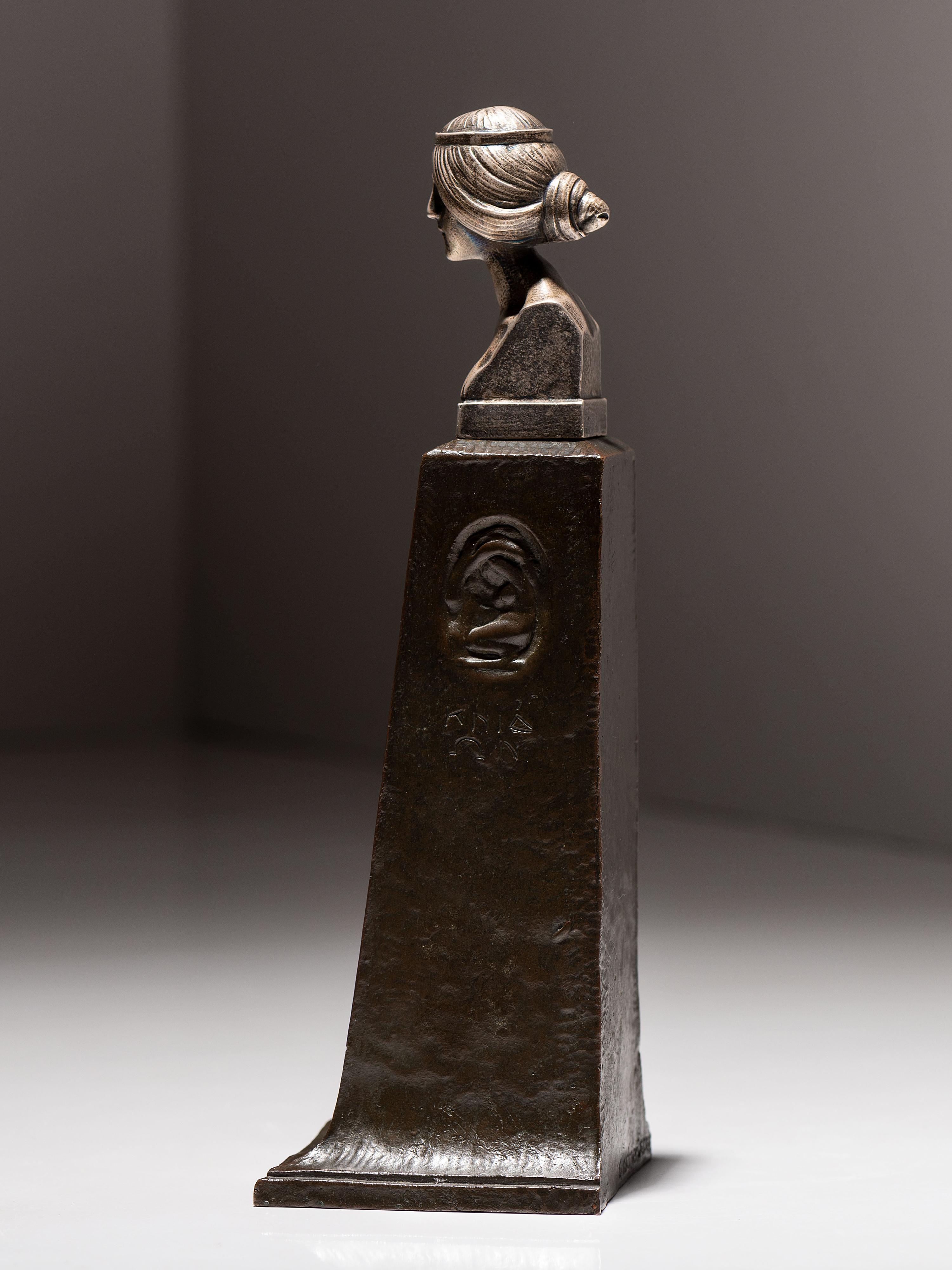 'Ares' Silver Seal with Pedestal Base, c. 1900