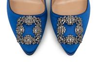 Manolo Blahnik Hangisi - Sex and The City Pumps in Blue Satin
