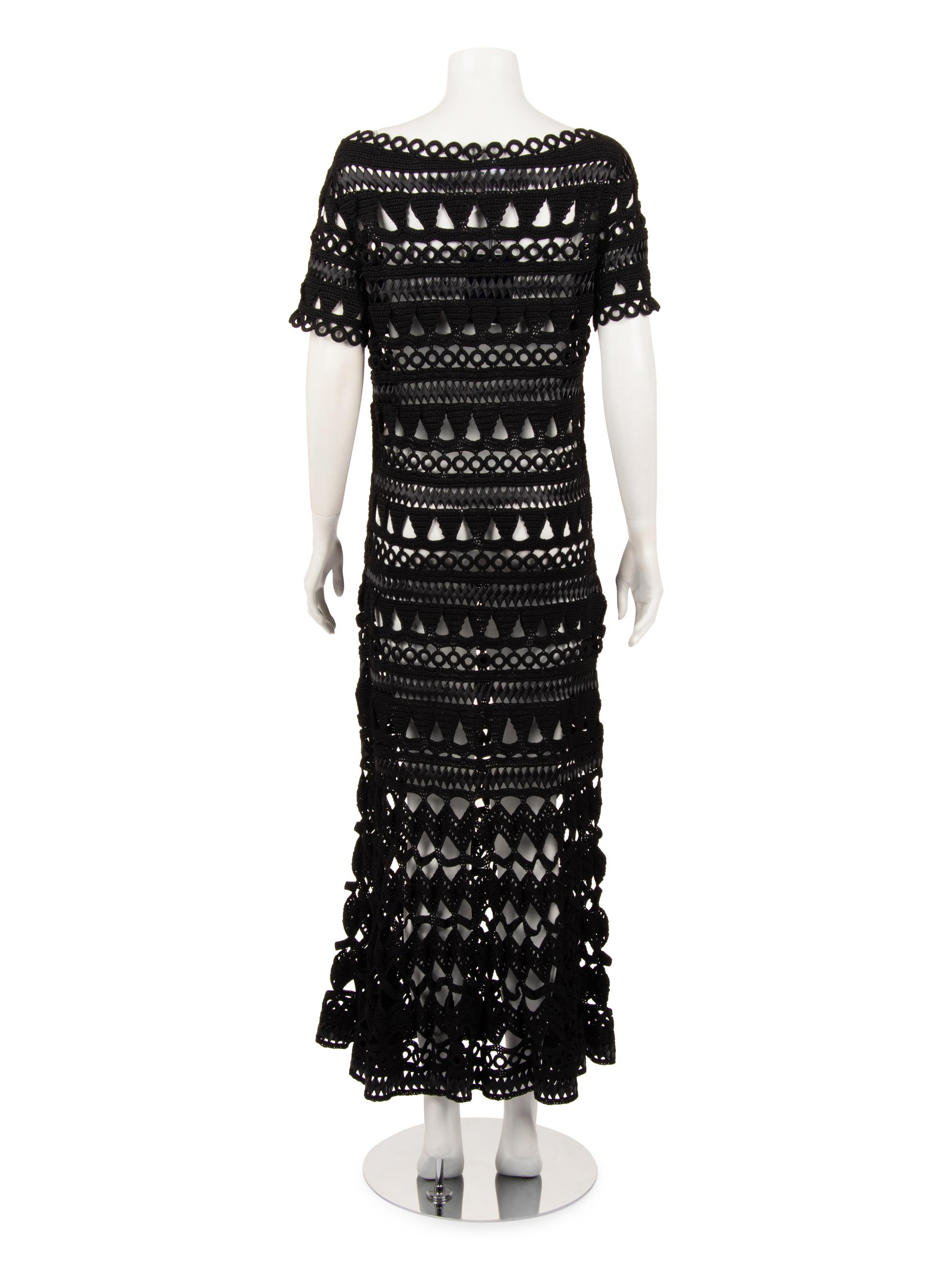 Oscar de la Renta Silk Crochet Dress, Resort 2018
