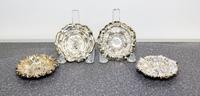 A Set of Four American Silver Salts, Gorham Mfg. Co., Providence, RI, each worked in the form of a flower.