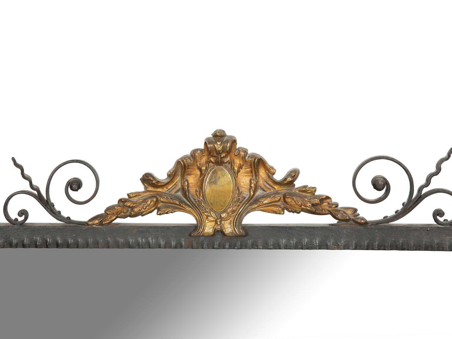 A Belle Epoque Style Parcel Gilt Iron Mirror