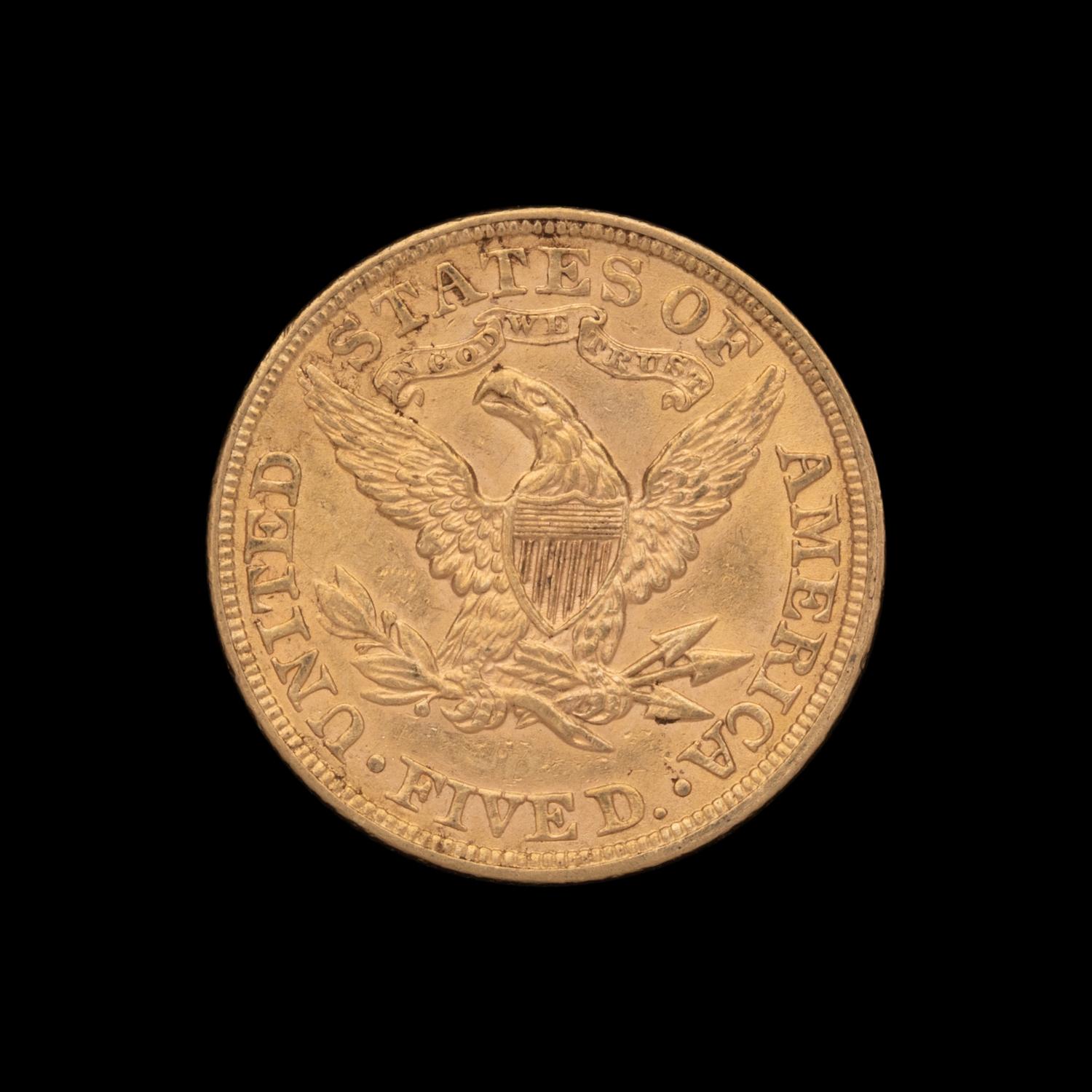 A 1900 Liberty Head $5 Gold Coin