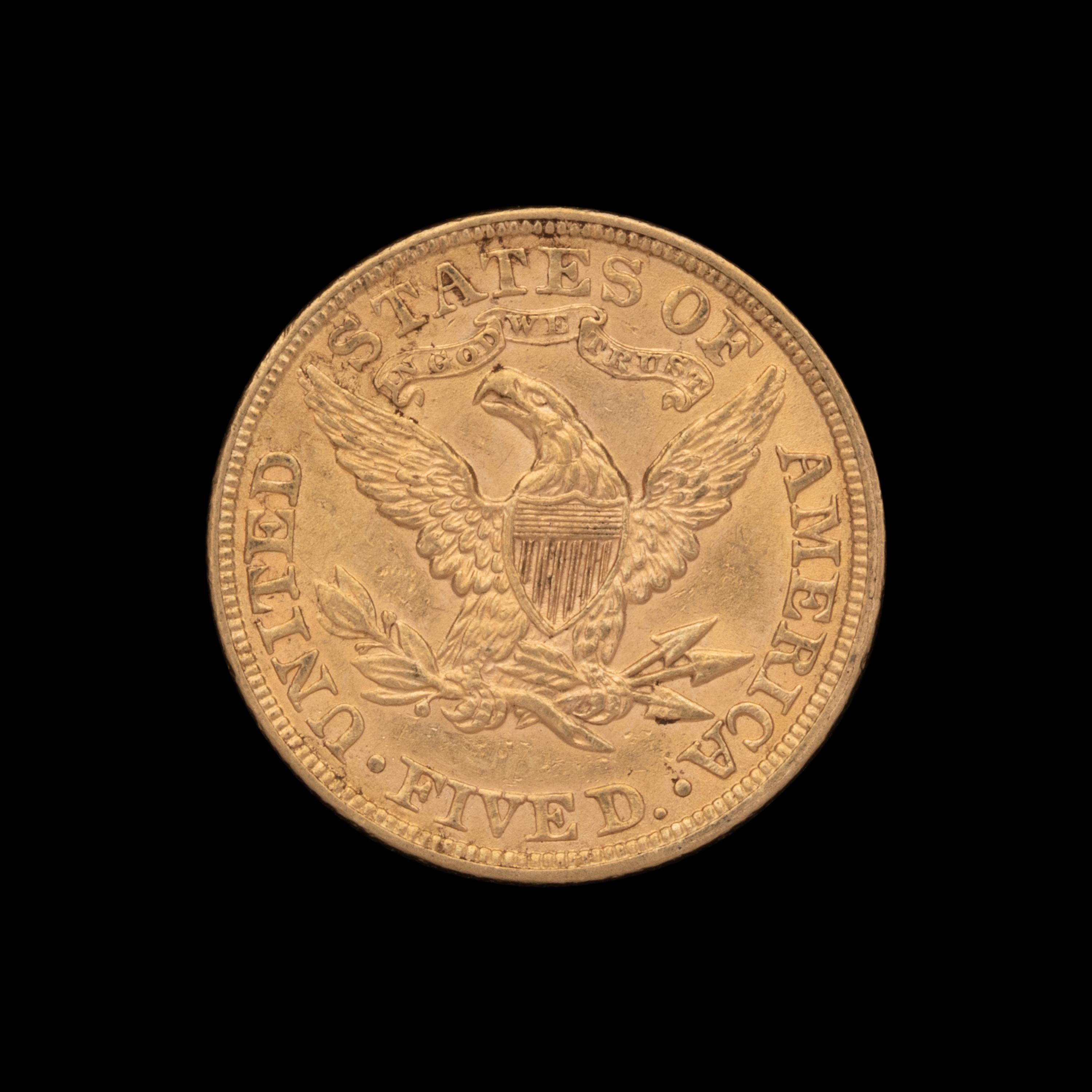 A 1900 Liberty Head $5 Gold Coin