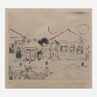Marc Chagall (French/Russian, 1887-1985) Pokrowskaja in Vitebsk from the suite Mein Leben (My Life)