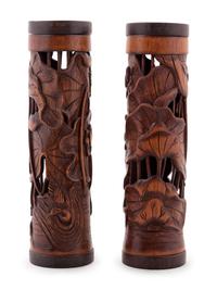 A Pair of Chinese Bamboo Parfumiers