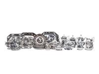A Collection of Black and White Transfer-Decorated Ironstone