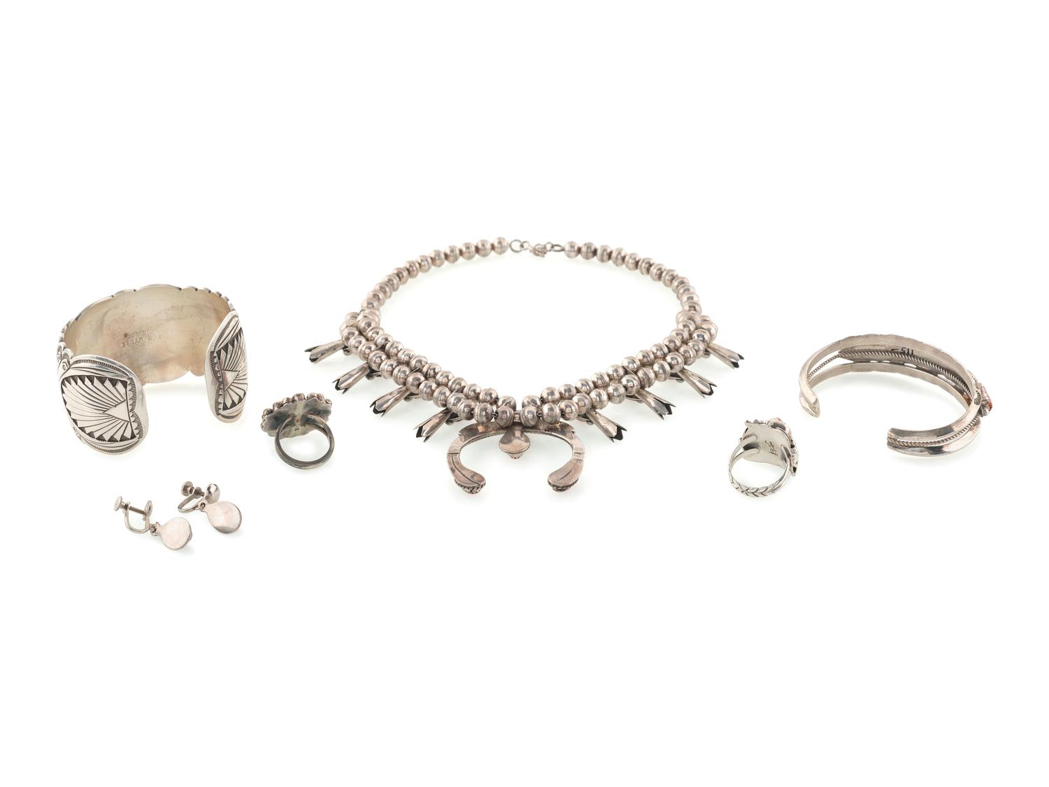 Navajo Silver and Coral Jewelry