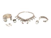 Navajo Silver and Coral Jewelry