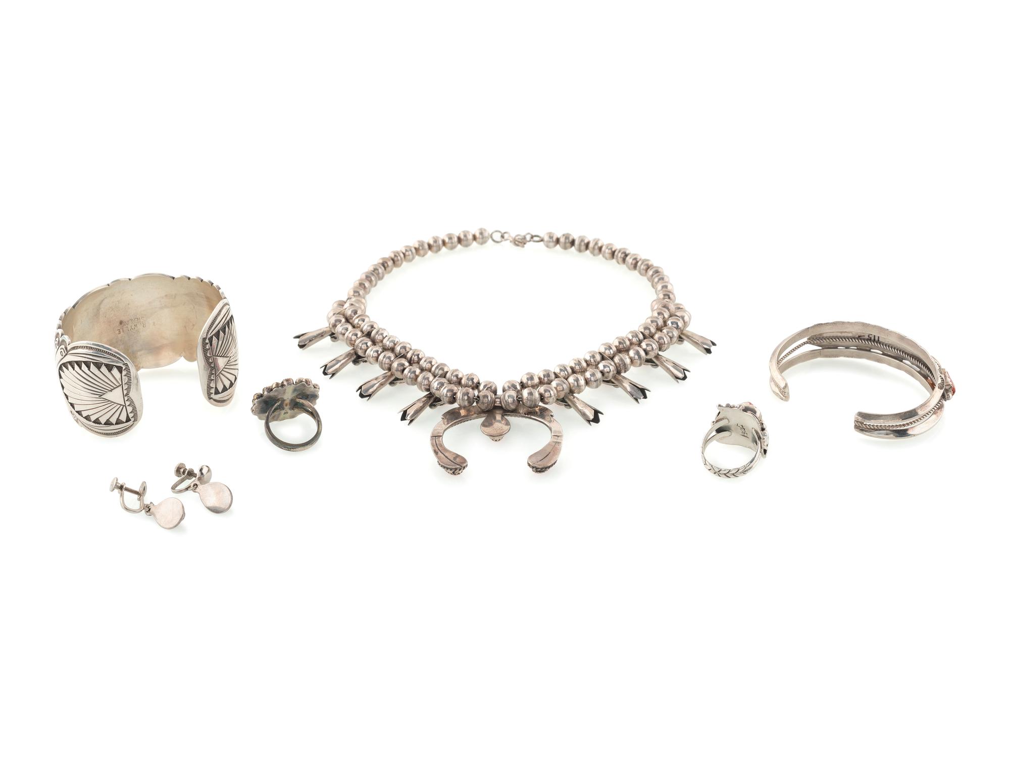 Navajo Silver and Coral Jewelry