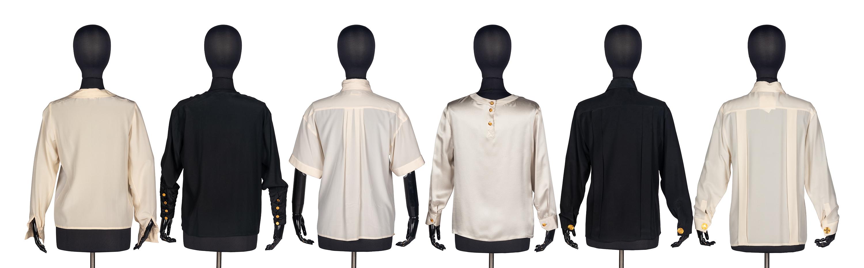 Six Chanel Silk Blouses