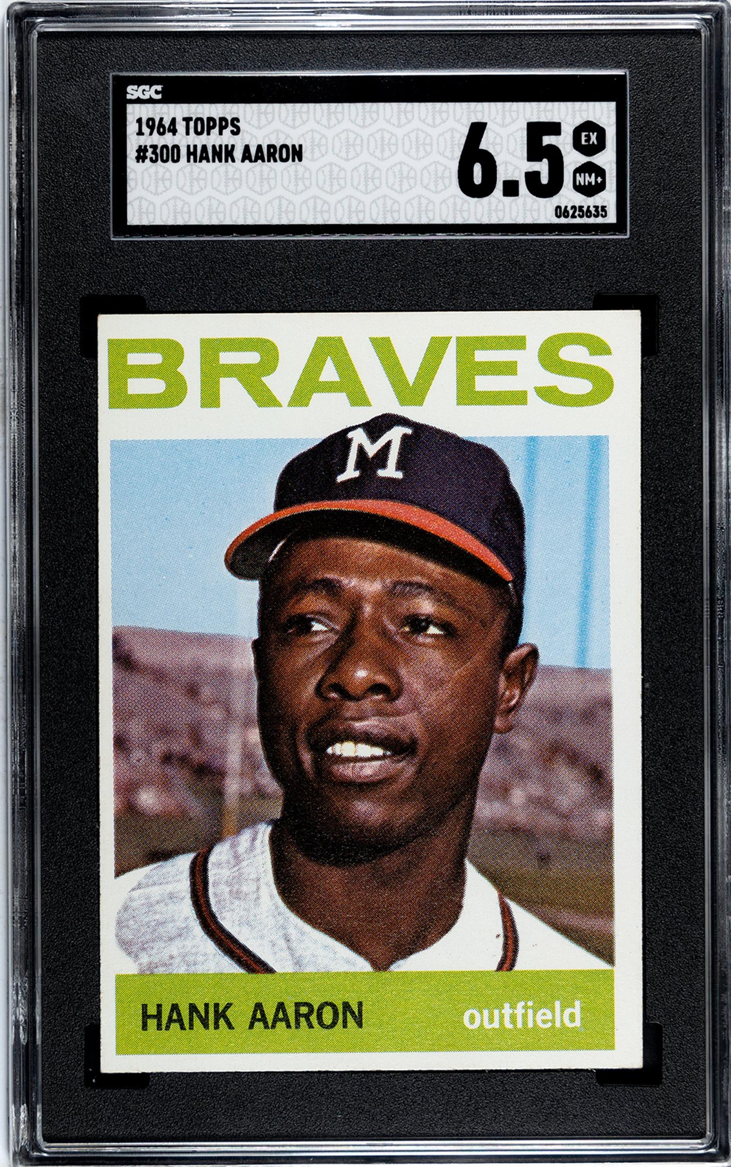 A 1964 Topps Hank Aaron Baseball Card No. 300 (SGC 6.5 EX/NM+)